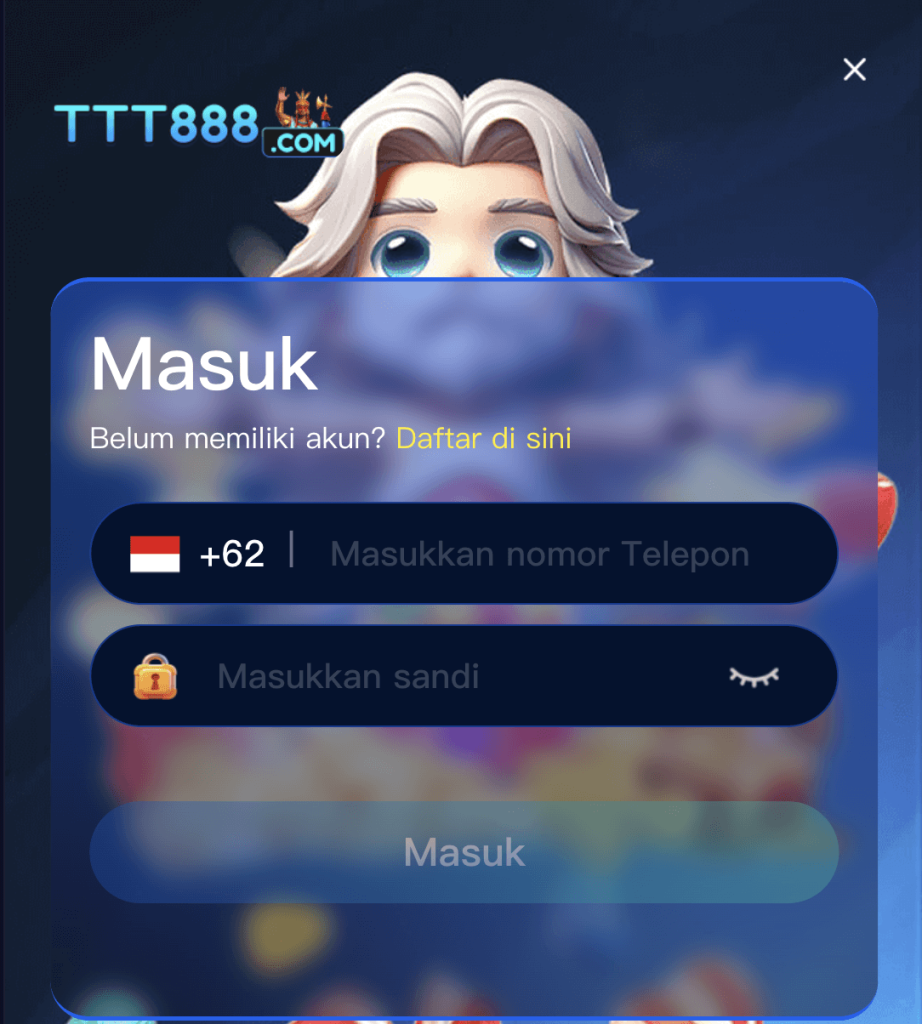 TTT888 login dengan tampilan sederhana dan akses cepat ke permainan favorit